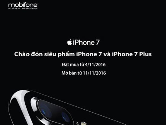 MobiFone khẳng định bán iPhone 7 và 7 Plus từ ngày 11/11