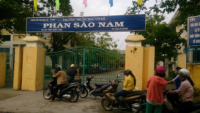 Trường THCS Phan Sào Nam, TP.Huế, nơi xảy ra vụ mất bằng tốt nghiệp của 27 học sinh