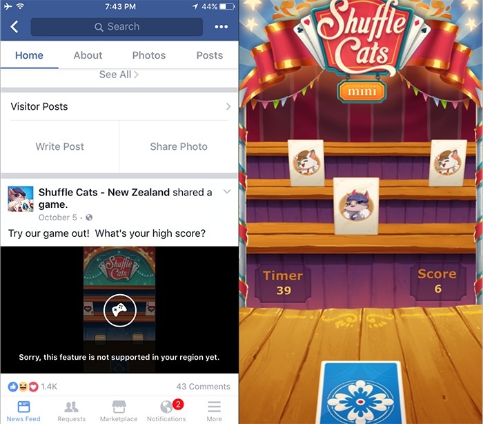 Facebook dự định trở lại làng game