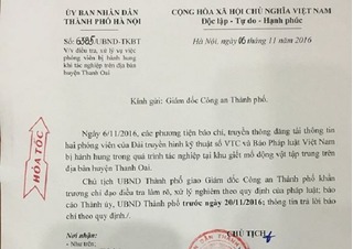 Chủ tịch Hà Nội Nguyễn Đức Chung chỉ đạo xử lý nghiêm vụ 2 phóng viên bị hành hung