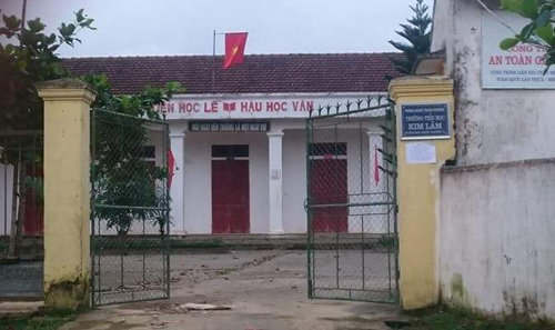 Trường tiểu học Kim Lâm, nơi xảy ra vụ việc thầy giáo đánh học sinh
