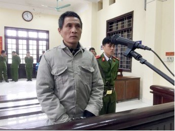 Bị cáo Lưu Văn Trọng tại phiên tòa