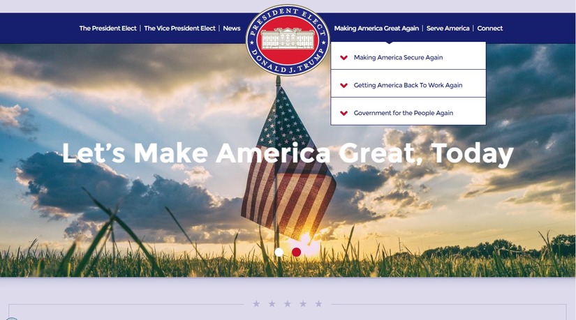 Trang web của Tổng thống Donald Trump