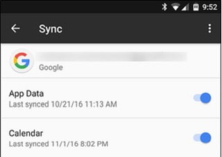 Android tự động đồng bộ dữ liệu nào?