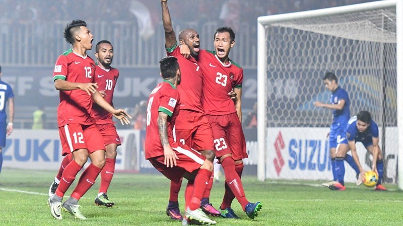 Các cầu thủ Indonesia đã lội ngược dòng thành công tại AFF Cup 2016