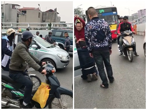 Thanh niên hổ báo đánh tài xế taxi giữa đường gây náo loạn giao thông Hà Nội