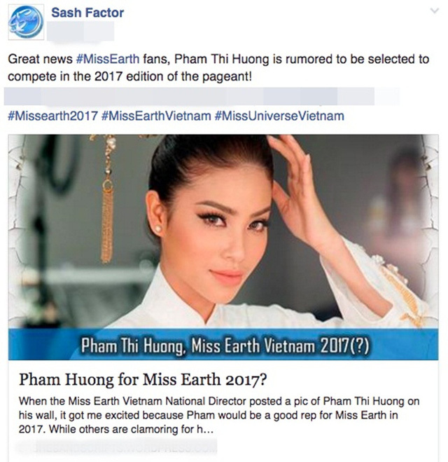 Phạm Hương thi Hoa hậu Trái Đất 2017 1