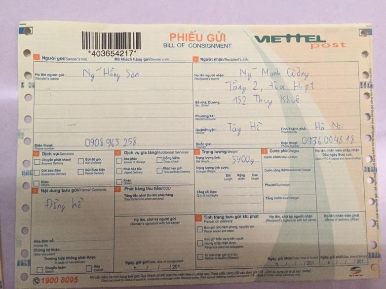 bưu chính Viettel rút ruột đồ của khách 2