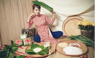 Kim Ngân Vietnam's Next Top Model tạo hình khác lạ trong tà áo dài