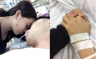 Xót xa cảnh cô gái đón Valentine đầu tiên cùng người yêu bị hôn mê sâu trong bệnh viện