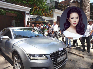 Lấn chiếm vỉa hè, Audi tiền tỷ của Hoa hậu Thu Hoài bị cẩu về phường