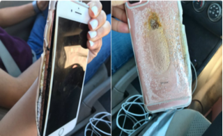 Chiếc iPhone 7 Plus phát hỏa không rõ lý do