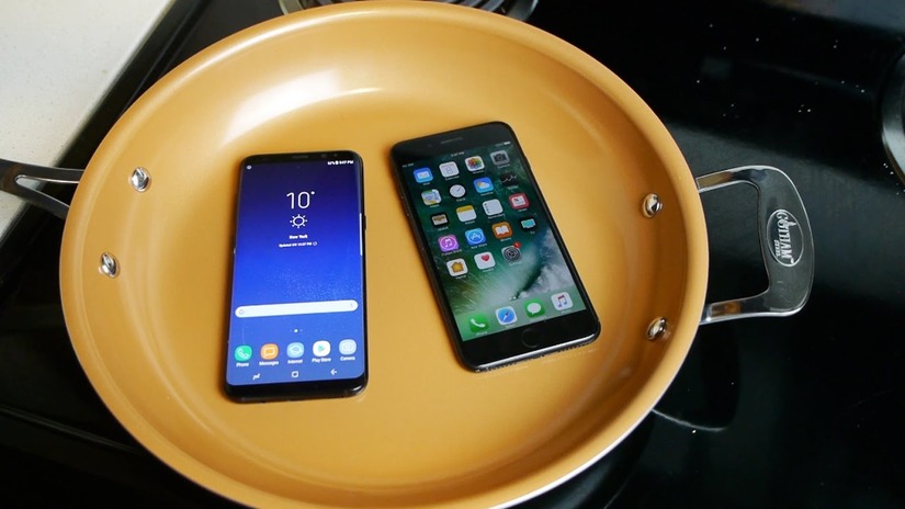 Samsung Galaxy S8 Plus và iPhone 7 Plus 1