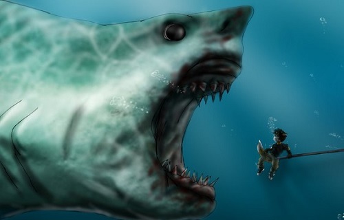 Cá mập Carcharodon megalodon khổng lồ