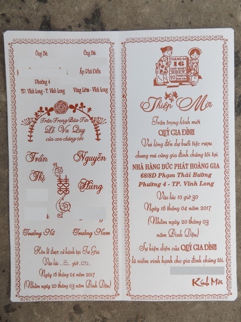 Thiệp mời kết hôn 