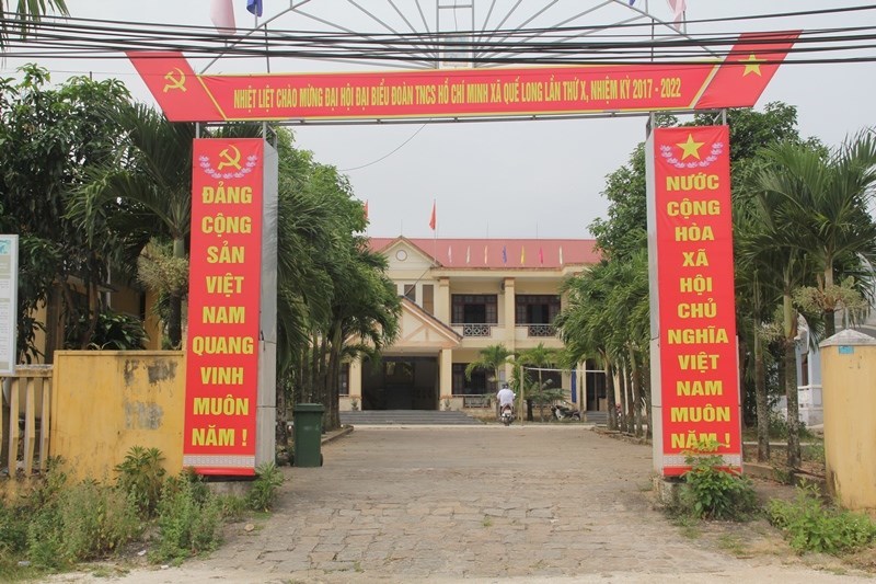 UBND xã Quế Long, nơi xảy ra trường hợp cả nhà làm quan ở Quảng Nam