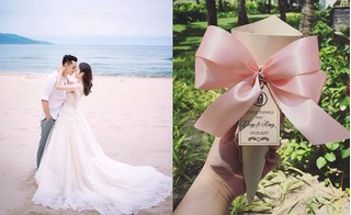 Hé lộ những hình ảnh đầu tiên trong đám cưới sang chảnh bên bờ biển của Hằng Túi