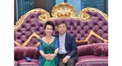 Bà Trương Mỹ Lan cùng chồng là ông Chu Nap Kee Erci