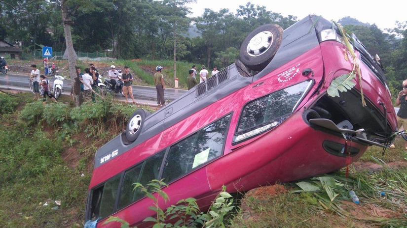 Hiện trường vụ tai nạn giao thông ở Hà Giang