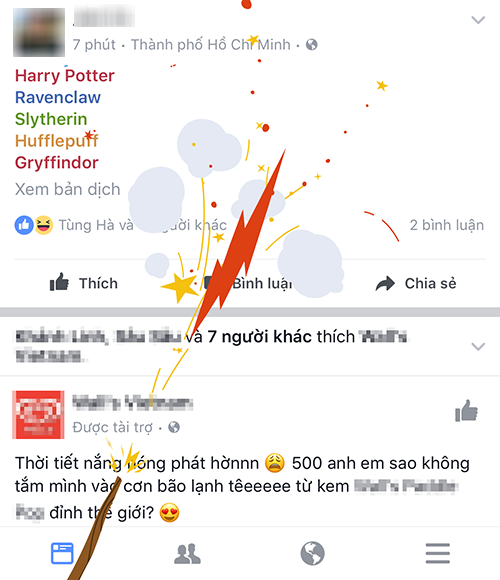 Tính năng bắn pháo hoa Facebook chiều lòng fan Harry Potter 1