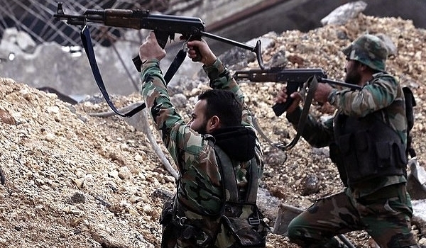 Quân đội Syria giết chết hàng chục tay súng và phá hủy thiết bị quân sự của khủng bố. Ảnh: BBC