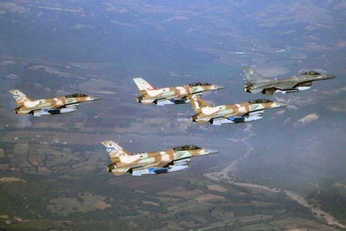 Chiến đấu cơ Israel không kích Syria. Ảnh: The Aviationist 