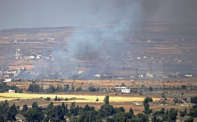 Israel tấn công vị trí của quân đội Syria tại Cao nguyên Golan. Ảnh: svenska