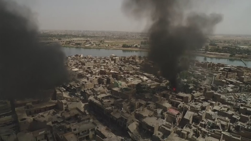 Mosul tan hoang sau nhiều năm bị khủng bố IS chiếm đóng. Ảnh: The Telegraph