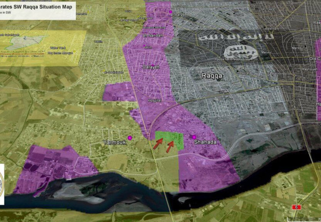 Hướng tấn công của SDF vào Raqqa (Syria). Ảnh: topsy.one