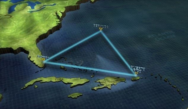 Tam giác Bermuda tạo thành từ 3 khu vực: Bermuda, Puerto Rico và một điểm gần Melbourne. Ảnh: Internet