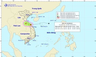 Bão số 4 áp sát đất liền gây mưa lớn cho các tỉnh miền Trung 