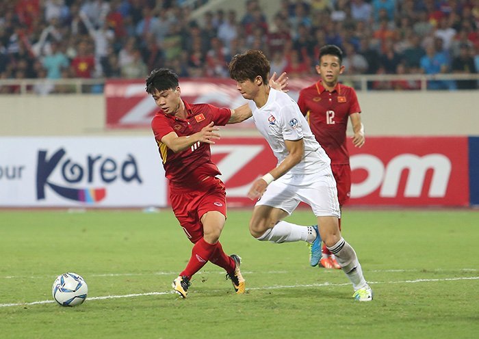 U23 Việt Nam đã đầy tự tin, chơi cống hiến và chiến thắng tuyển Ngôi sao Hàn Quốc. Ảnh: VnE