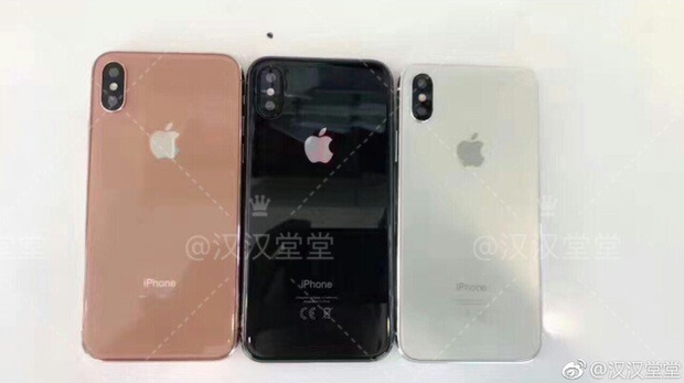 Ba màu dự đoán của iPhone 8. Ảnh: Weibo