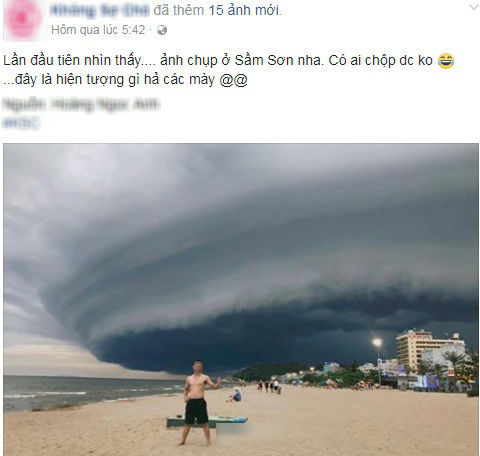 mây kỳ dị ở Sầm Sơn