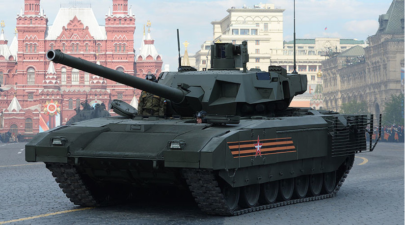 Quân đoàn xe tăng cận vệ số 1 bao gồm T-14 Armata. Ảnh: RT