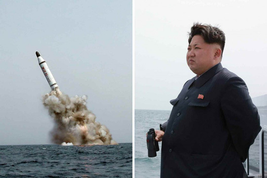 Triều Tiên bị nghi sắp phóng tên lửa đạn đạo từ tàu ngầm. Ảnh: KCNA