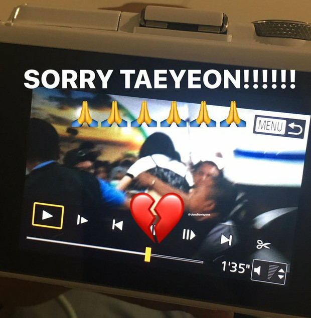Taeyeon bị xô ngã và đụng chạm thân thể 3