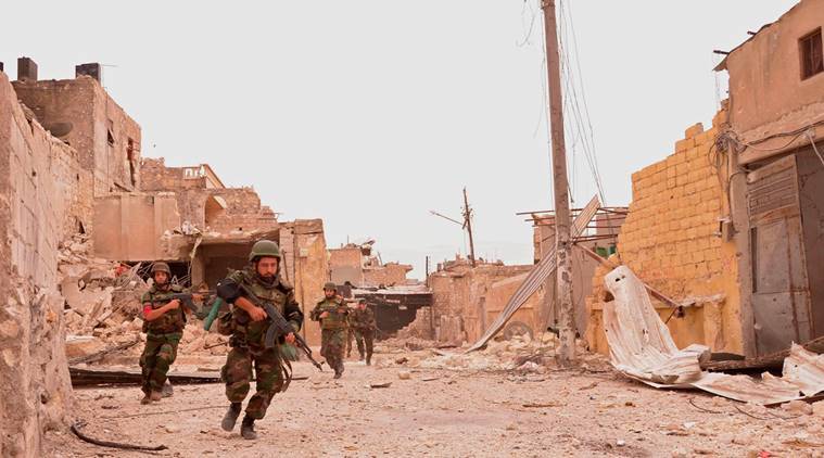 Quân đội Syria đã đánh đuổi hoàn toàn IS khỏi Aleppo. Ảnh: The Indian Express