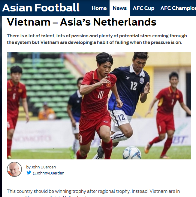 Báo Quốc tế ví Việt Nam là Hà Lan của châu Á. Ảnh chụp màn hình
