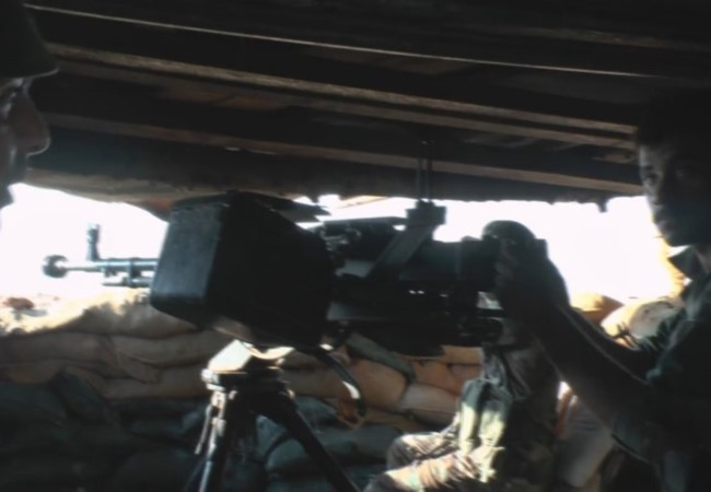 Đường hào bố trí hỏa lực của quân đội Syria. Ảnh: FNA