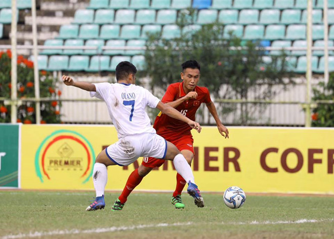 Đội tuyển U18 Việt Nam tạm dẫn đầu bảng B giải U18 Đông Nam Á. Ảnh: TTVH