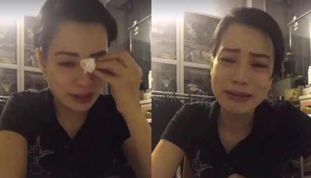 Vợ Xuân Bắc khóc nghẹn khi livestream chia sẻ về những dồn nén bấy lâu