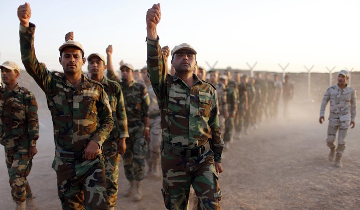 Nhóm dân quân người Kurd tại chiến trường Syria. Ảnh: Sputnik