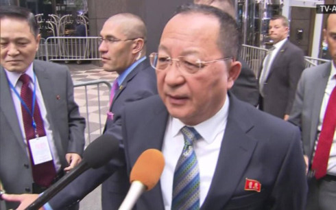 Ngoại trưởng Triều Tiên Ri Yong-ho. Ảnh: TV-Asahi