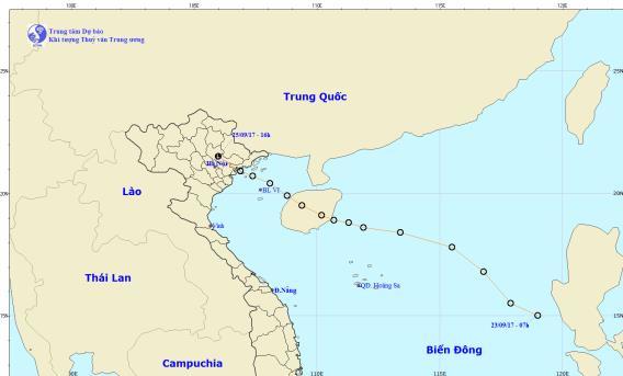 Tin áp thấp nhiệt đới trên biển Đông: Suy yếu và tan dần