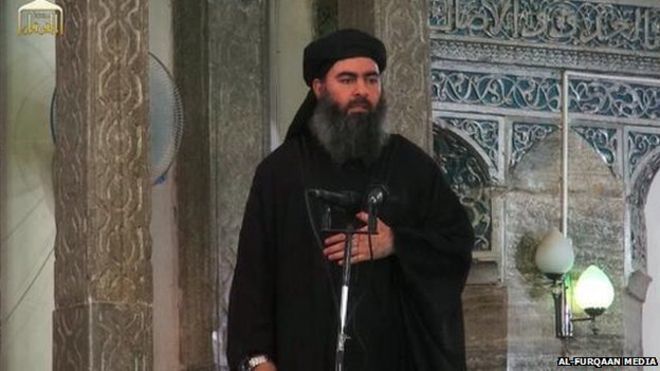 Thủ lĩnh khủng bố IS Abu Bakr al-Baghdadi.A nhr: Al-Furqaan