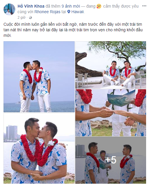 Hồ Vĩnh Khoa kết hôn đồng tính