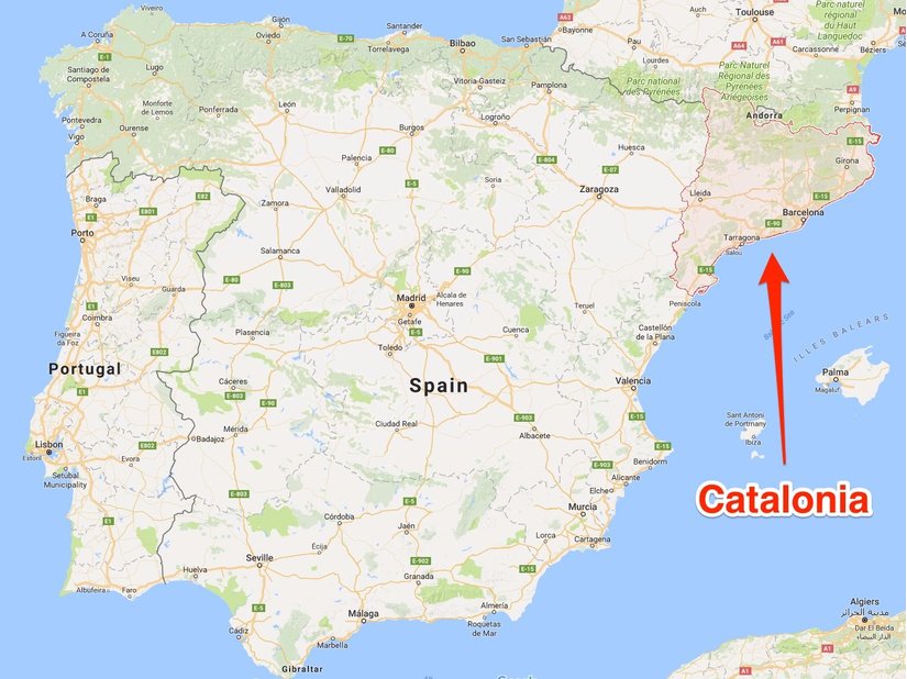 Catalonia xứ Catalan từng là vùng đất độc lập trước khi gia nhập Tây Ban Nha. Ảnh: Internet