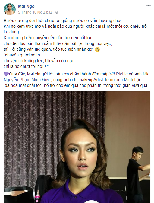 Mai Ngô tại Hoa hậu Hoàn vũ Việt Nam 4