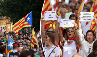 Người Catalonia xứ Catalan bất ngờ phản đối ly khai khỏi Tây Ban Nha